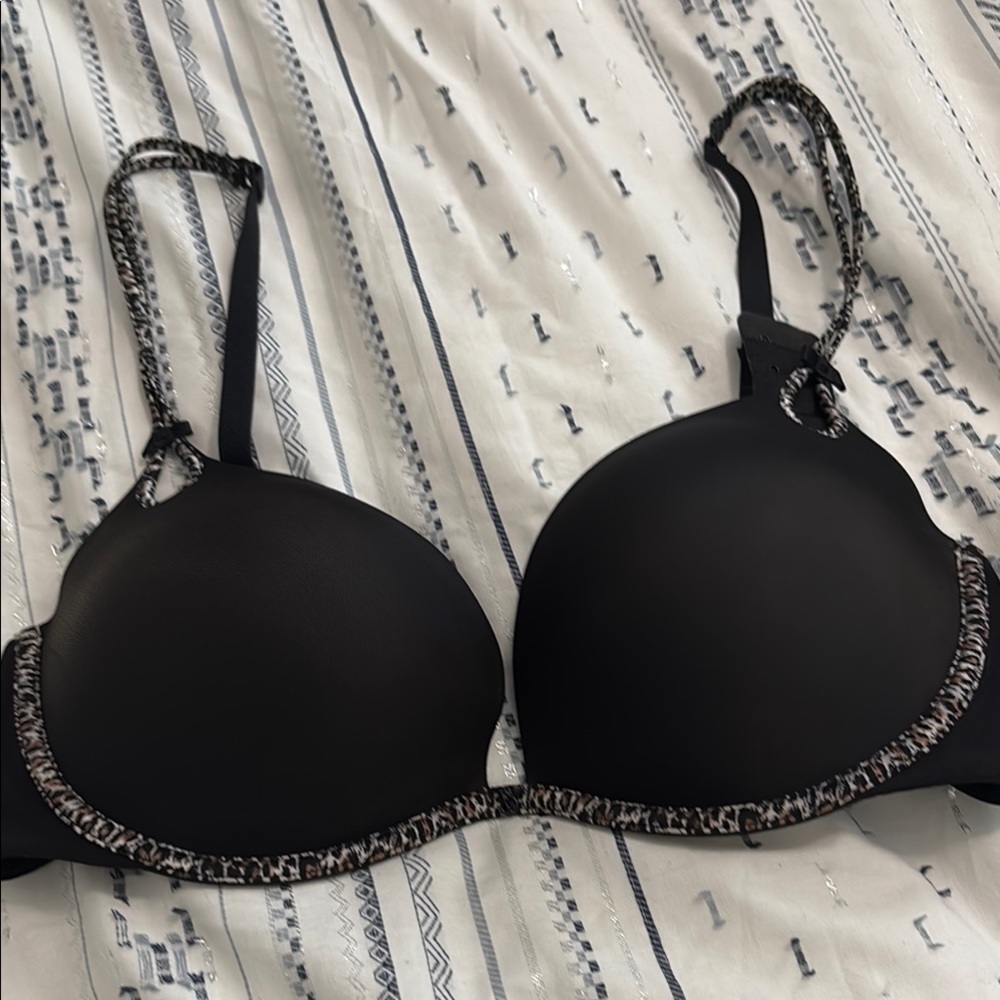 Victoria's Secret Black Bra with Metallic Trim